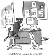 On the Internet, nobody knows youre a dog. (Conde Nast TagID: cncartoons005912.jpg) [Photo via Conde Nast]